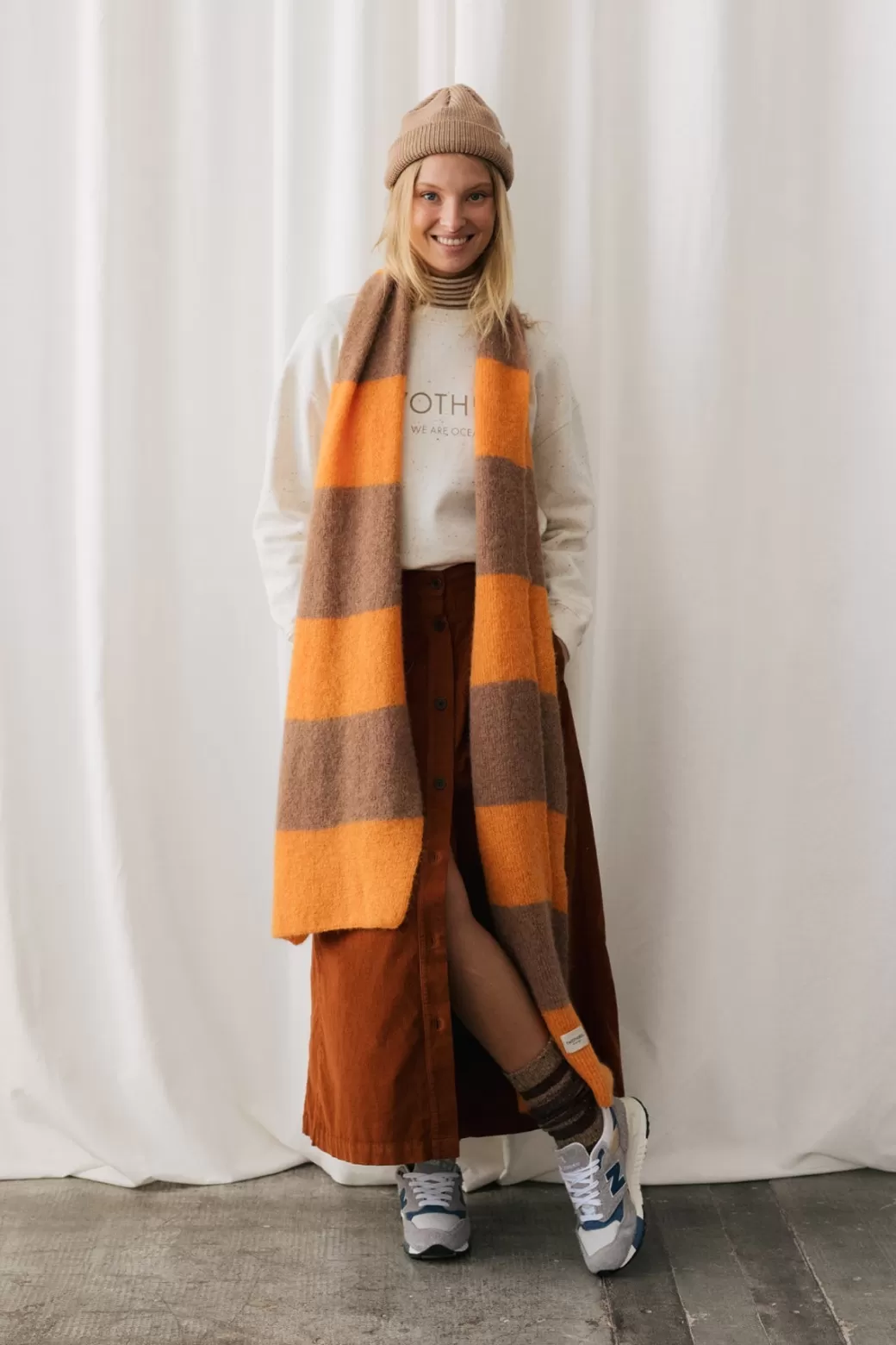 Flash Sale Twothirds Bicolour Scarf-Orange/Cinnamon