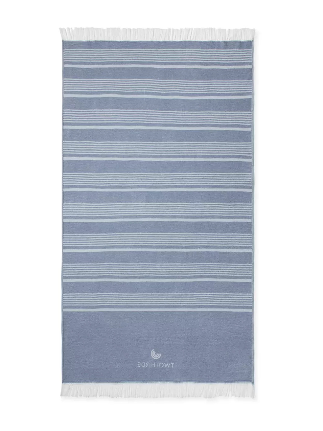 Clearance Twothirds Travel towel Thin Stripes-Blue